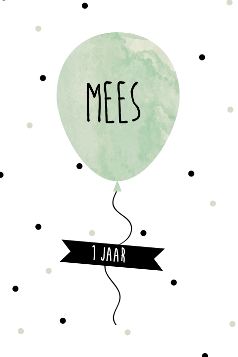 Feestelijke uitnodigingskaart met ballon