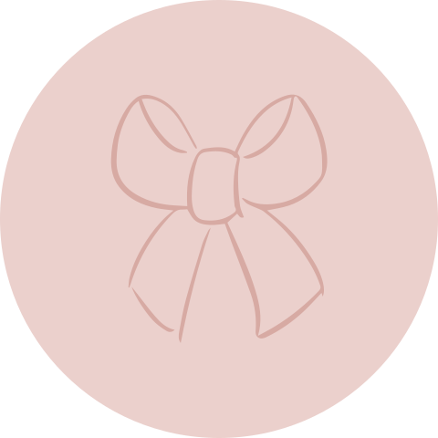 Roze sluitstickers met afbeelding van een strikje