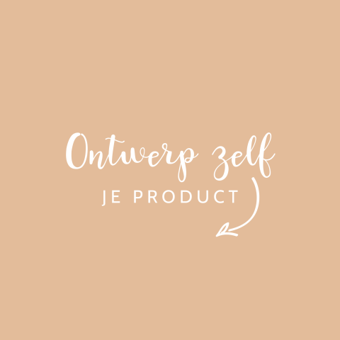 Ontwerp je eigen geboortekaartje in trendkleur nude