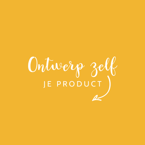 Zelf geboortekaartje maken in trendkleur oker