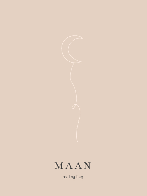 Poster met maan