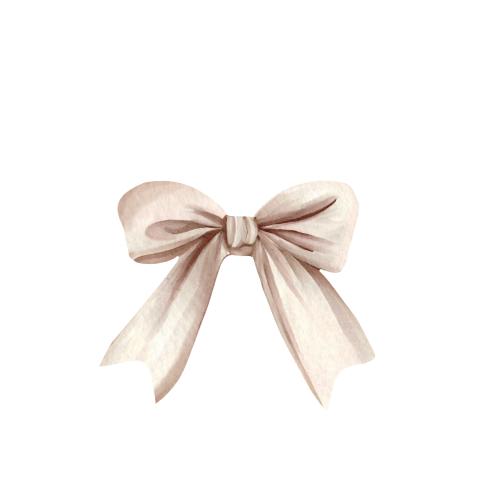 Sluitsticker met schattig beige strikje