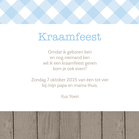 Frisse kraamfeest uitnodiging
