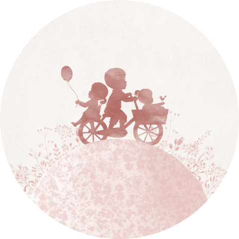 Sluitsticker roze watercolour en silhouetjes