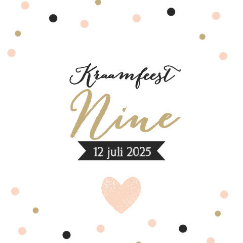 Babyborrel kaartje bij geboortekaartje