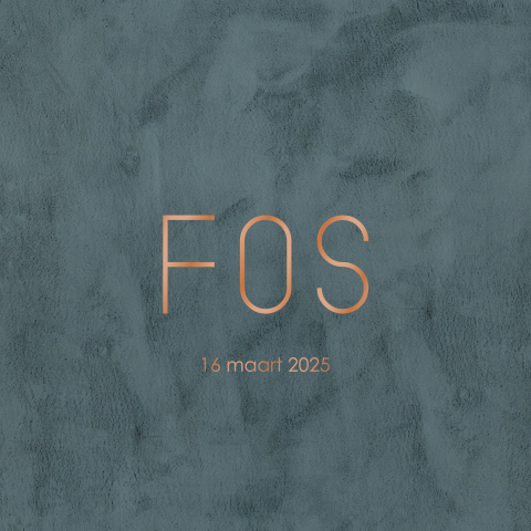 Hip geboortekaartje jongen grijsblauw met hoogglans