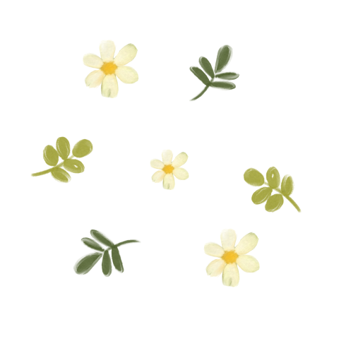 Sluitsticker met lieve bloemetjes