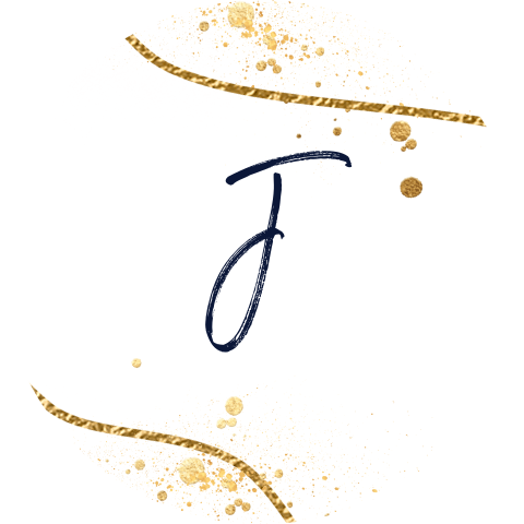 Sluitsticker wit met initiaal en goudlook