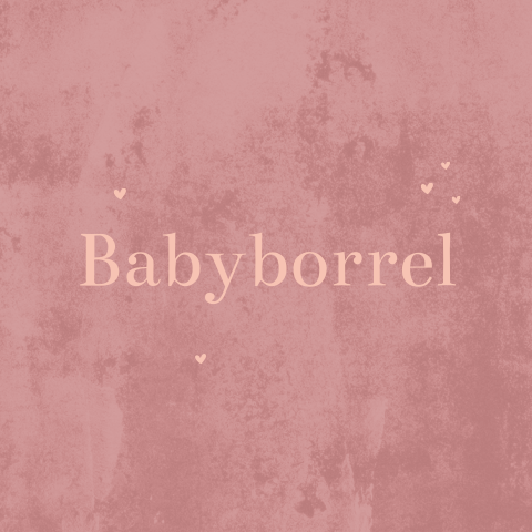 Kraamborrel uitnodiging met roze velvet look en hartjes