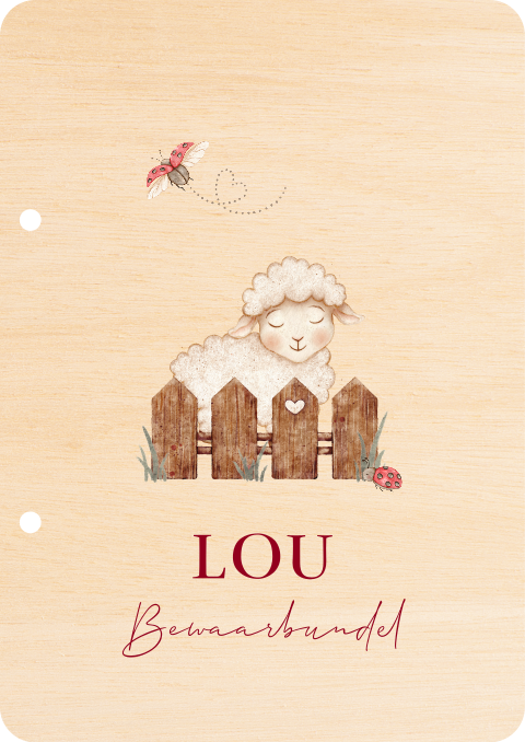Bewaarbundel met illustratie van een lief schaapje 