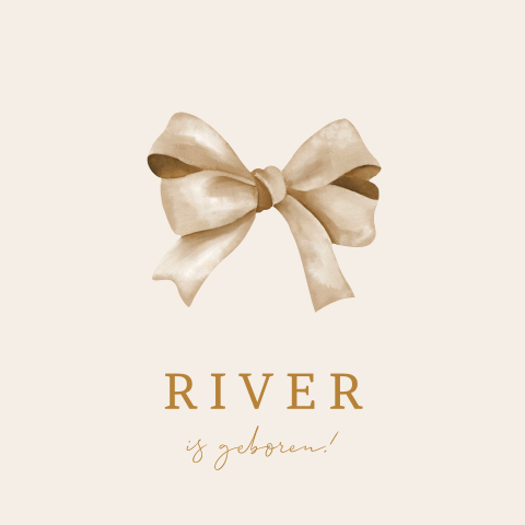 Tuinbord vierkant beige met strik