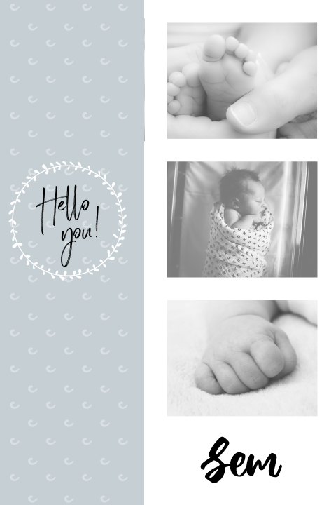 Zelf maken geboortekaartje met fotostrip