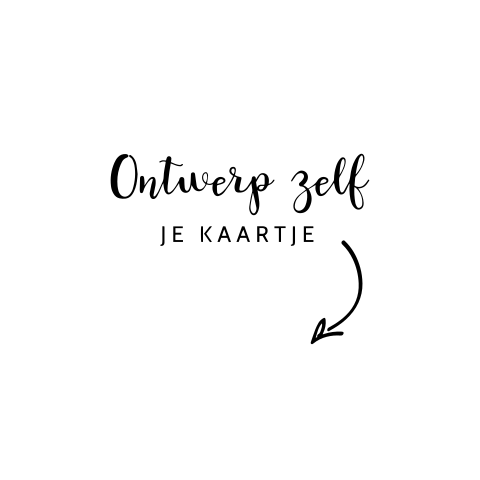 Vierkant geboortekaartje om zelf te maken