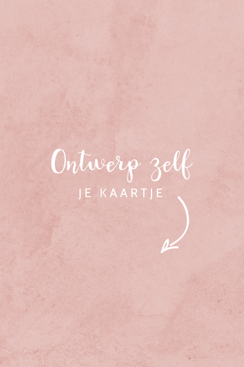 Zelf maken beton-look geboortekaartje in trendkleur met roségoudfolie