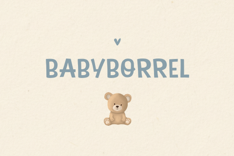 Uitnodiging babyborrel met schattig teddybeertje