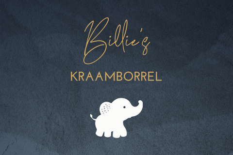 Kraamborrelkaart met lief olifantje
