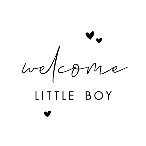 Sluitsticker 'welcome little boy'