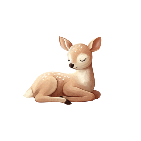Sluitsticker met schattig hertje