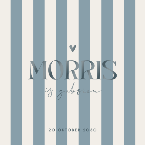 Hip gestreept geboortekaartjes voor een jongen