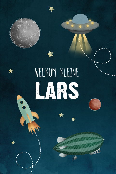 Geboortekaartje space
