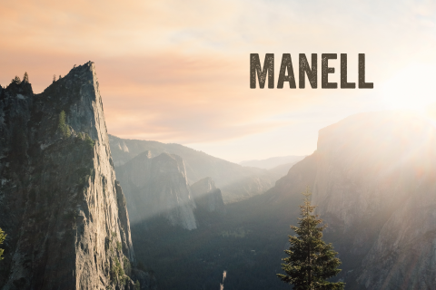 Stoer geboortekaartje jongen met berglandschap
