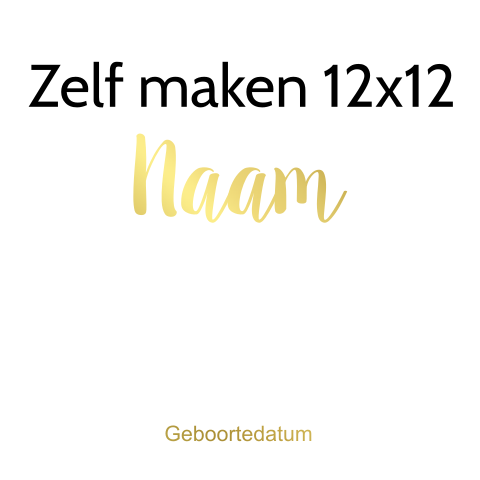 Belgisch enkel folie geboortekaartje vierkant