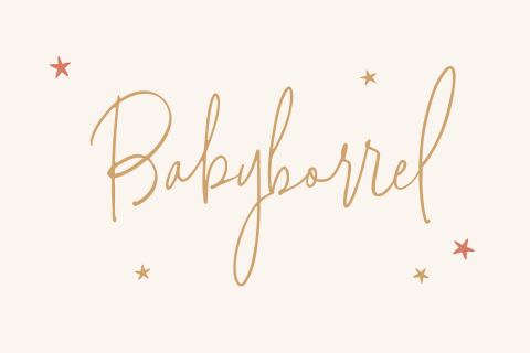 Kraamborrelkaart beige met afgeronde hoeken