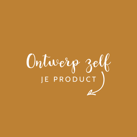 Zelf geboortekaartje maken in trendkleur oker