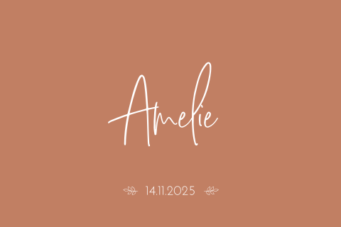 Minimalistisch geboortekaartje meisje