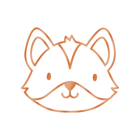 Sluitsticker met hoogglans vosje
