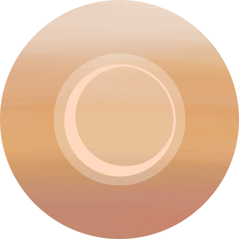 Sluitsticker cirkel met aardetinten