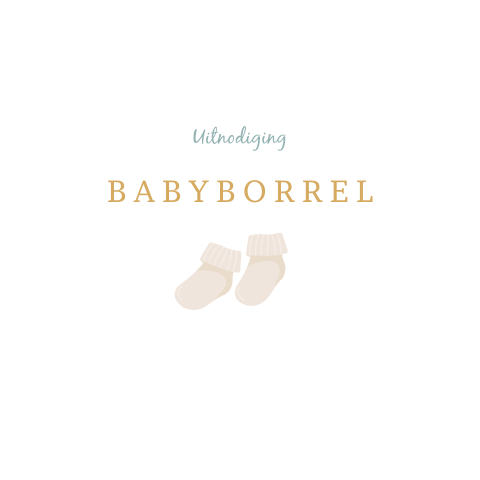Babyborrelkaartje met sokjes