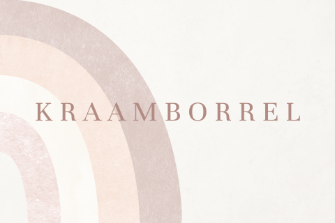 Kraamborrelkaart met regenboog in pastelkleuren