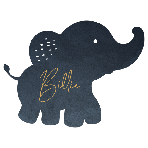 Tuinbord in de vorm van een lief olifantje