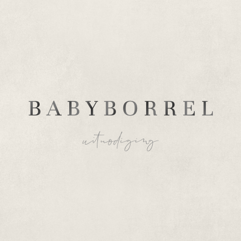 Kraamborrel uitnodiging handgetekende beertje