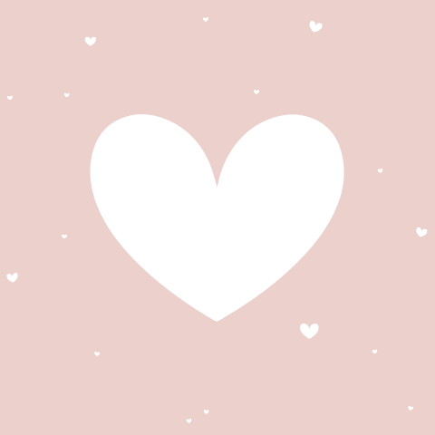 Mooi geboortekaartje met uitsnede van hartje