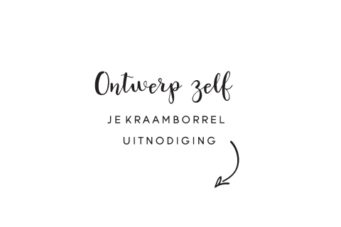Kleine uitnodiging babyborrel met eigen design