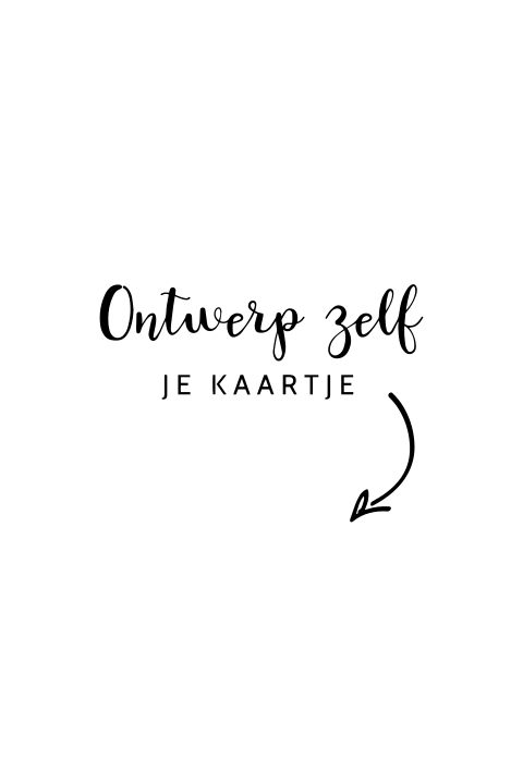 Blanco staand geboortekaartje met golven