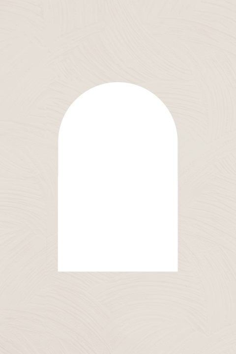 Hip geboortekaartje beige met arch doorkijkje naar sterrenbeeld