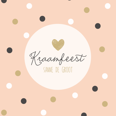 Vrolijk kraamfeestkaartje met confetti