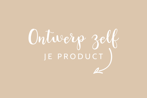 Ontwerp je eigen geboortekaartje in trendkleur nude