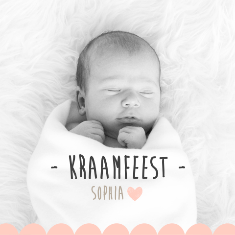Lieve fotokaart voor een kraamfeest