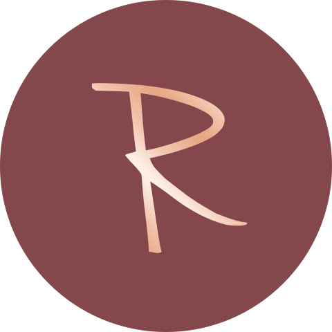 Stijlvolle sluitsticker met roségoudfolie initiaal