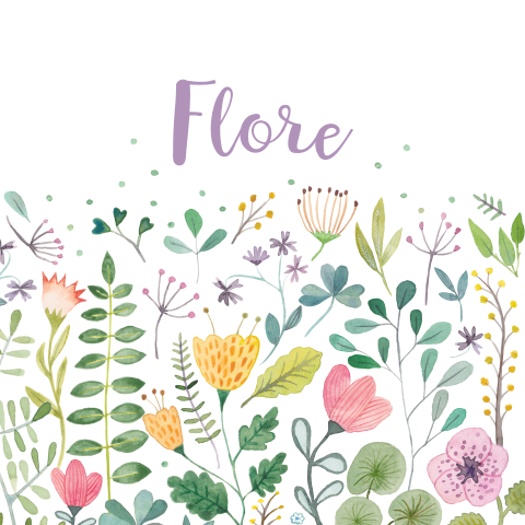 Vrolijk botanisch geboortekaartje