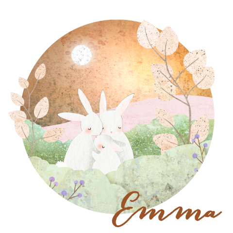 Lief geboortekaartje met konijntjes