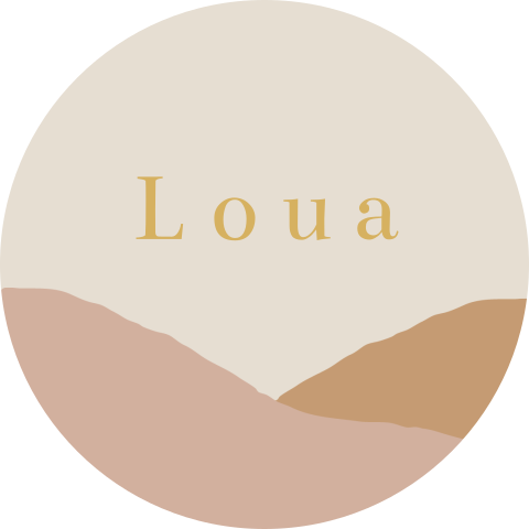 Sluitsticker met aardetinten en naam