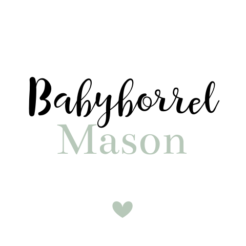 Babyborrel kaartje voor een jongen