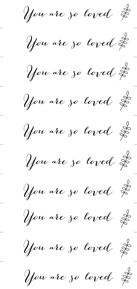 DIY-label You Are So Loved