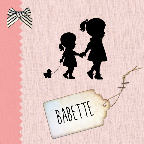 Hip silhouette geboortekaartje zusjes