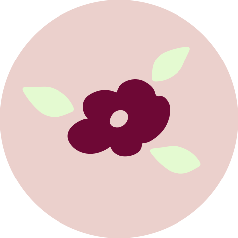 Sluitsticker roze met bloemetje